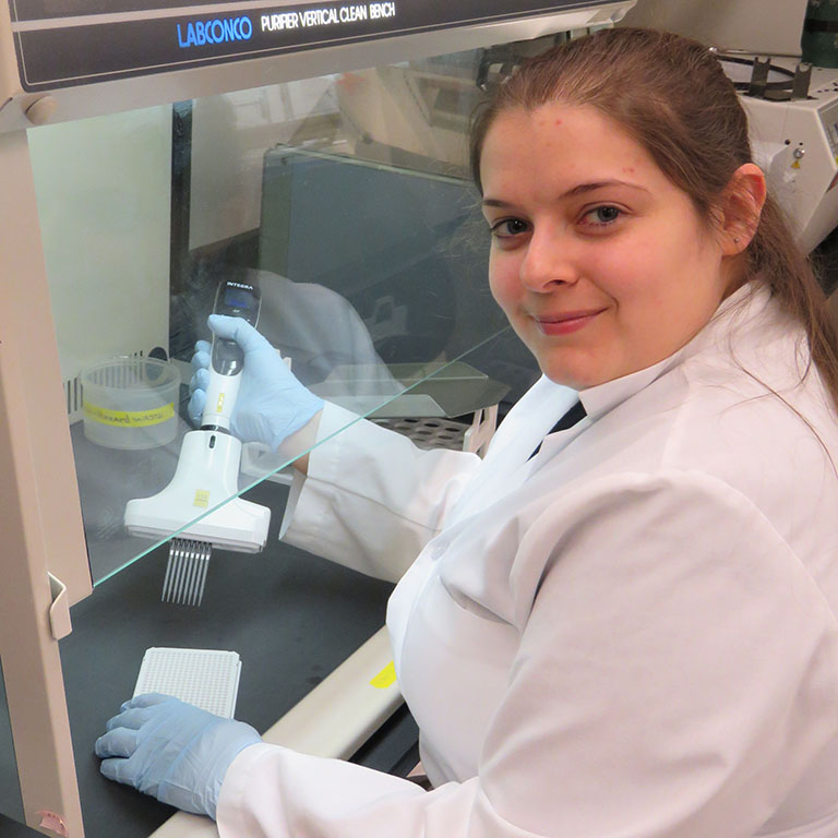 Misty Proffitt in the lab.