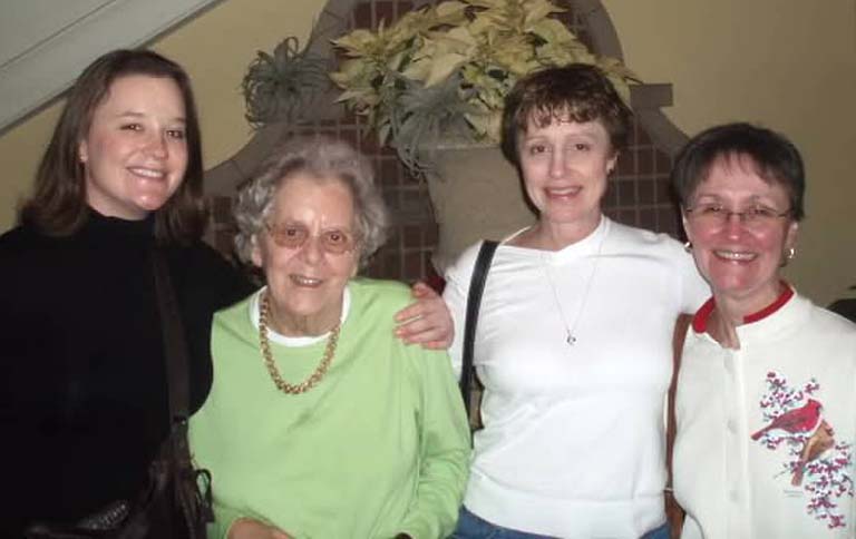 The Barwe/Rexing women (l-r): Stephanie Rexing, Adeline Barwe, Rosie Rexing, and Diane Relleke.