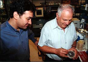 Larry Blatt (left) and Milton Taylor in 2001.