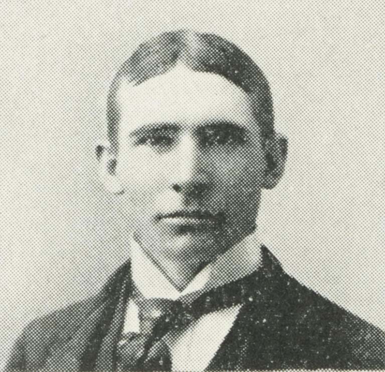 This image of Howard Clark was scanned from page 53 of the 1896 Arbutus yearbook at Indiana University.