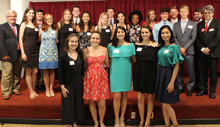 Group photo of 2018 Wells Scholars.