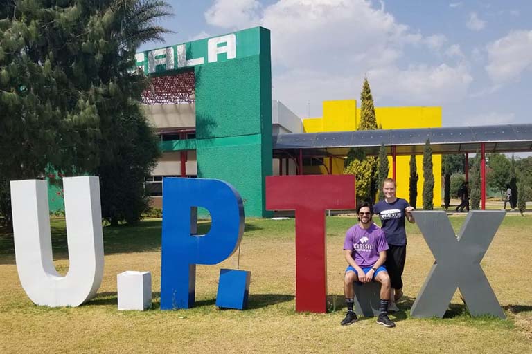 A fellow Fulbright Scholar (who works in Mexico City) and Madeline Danforth at the school where she teaches—the Universidad Politécnica de Tlaxcala, which is an engineering school.